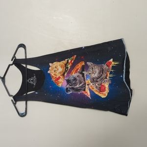 Galaxy Pizza Cat Tank Top. Size Medium by Bear Dance
